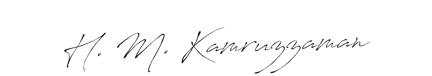 You should practise on your own different ways (Antro_Vectra) to write your name (H. M. Kamruzzaman) in signature. don't let someone else do it for you. H. M. Kamruzzaman signature style 6 images and pictures png