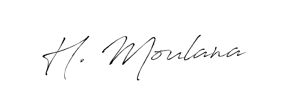 You should practise on your own different ways (Antro_Vectra) to write your name (H. Moulana) in signature. don't let someone else do it for you. H. Moulana signature style 6 images and pictures png