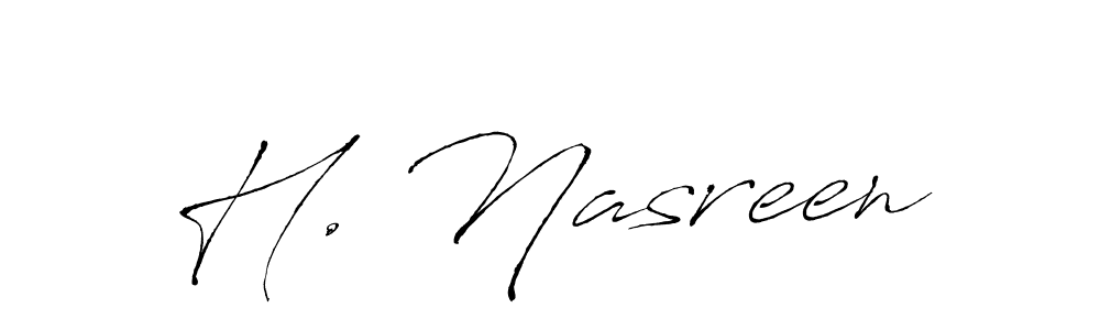 Also we have H. Nasreen name is the best signature style. Create professional handwritten signature collection using Antro_Vectra autograph style. H. Nasreen signature style 6 images and pictures png