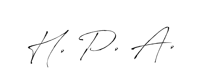 H. P. A. stylish signature style. Best Handwritten Sign (Antro_Vectra) for my name. Handwritten Signature Collection Ideas for my name H. P. A.. H. P. A. signature style 6 images and pictures png