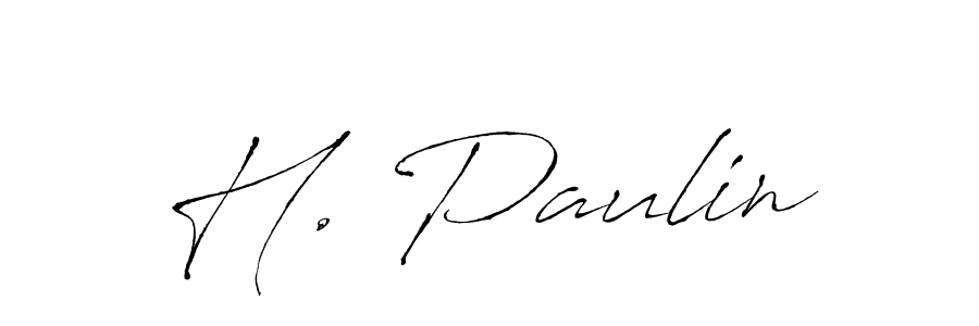 The best way (Antro_Vectra) to make a short signature is to pick only two or three words in your name. The name H. Paulin include a total of six letters. For converting this name. H. Paulin signature style 6 images and pictures png