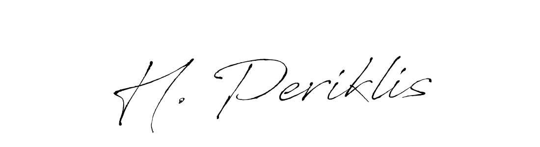 How to make H. Periklis name signature. Use Antro_Vectra style for creating short signs online. This is the latest handwritten sign. H. Periklis signature style 6 images and pictures png