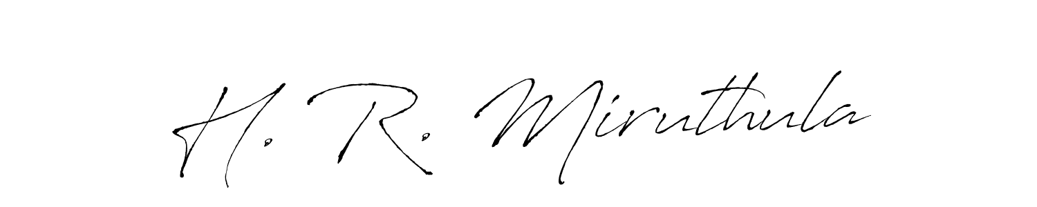 How to Draw H. R. Miruthula signature style? Antro_Vectra is a latest design signature styles for name H. R. Miruthula. H. R. Miruthula signature style 6 images and pictures png