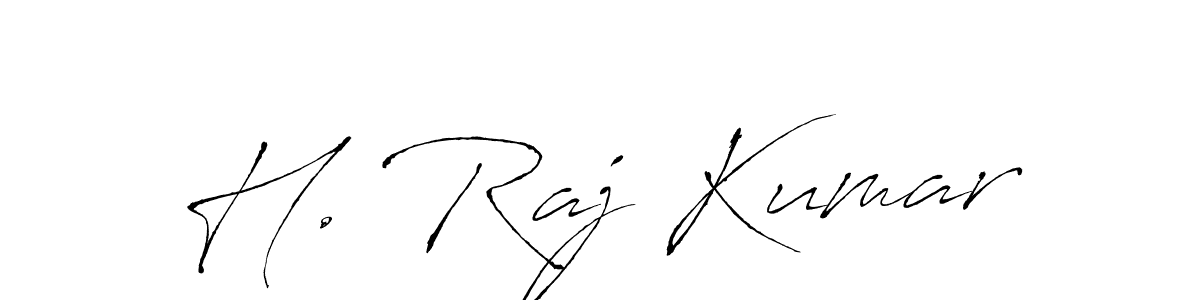 This is the best signature style for the H. Raj Kumar name. Also you like these signature font (Antro_Vectra). Mix name signature. H. Raj Kumar signature style 6 images and pictures png