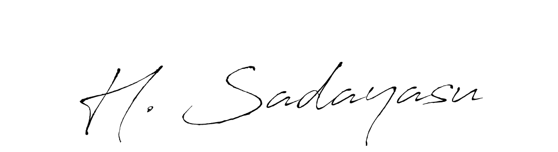 You should practise on your own different ways (Antro_Vectra) to write your name (H. Sadayasu) in signature. don't let someone else do it for you. H. Sadayasu signature style 6 images and pictures png