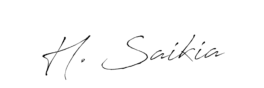 Create a beautiful signature design for name H. Saikia. With this signature (Antro_Vectra) fonts, you can make a handwritten signature for free. H. Saikia signature style 6 images and pictures png