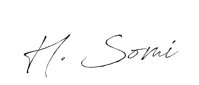 It looks lik you need a new signature style for name H. Somi. Design unique handwritten (Antro_Vectra) signature with our free signature maker in just a few clicks. H. Somi signature style 6 images and pictures png
