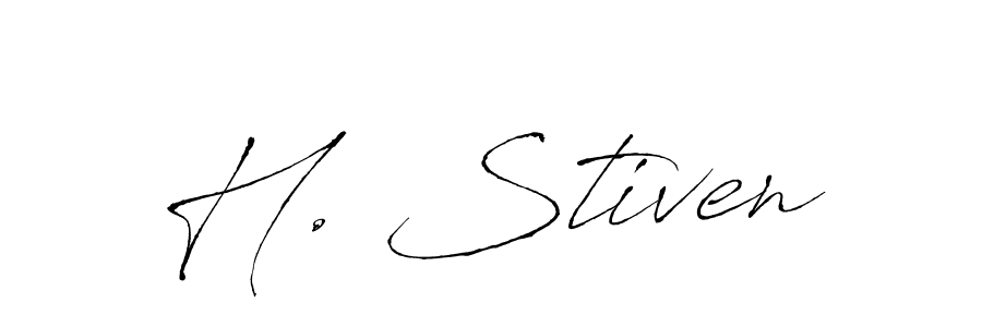 Create a beautiful signature design for name H. Stiven. With this signature (Antro_Vectra) fonts, you can make a handwritten signature for free. H. Stiven signature style 6 images and pictures png