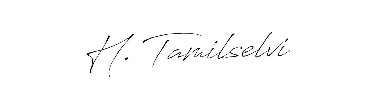 It looks lik you need a new signature style for name H. Tamilselvi. Design unique handwritten (Antro_Vectra) signature with our free signature maker in just a few clicks. H. Tamilselvi signature style 6 images and pictures png