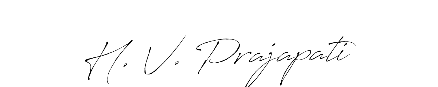 You should practise on your own different ways (Antro_Vectra) to write your name (H. V. Prajapati) in signature. don't let someone else do it for you. H. V. Prajapati signature style 6 images and pictures png