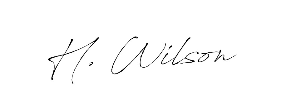 You should practise on your own different ways (Antro_Vectra) to write your name (H. Wilson) in signature. don't let someone else do it for you. H. Wilson signature style 6 images and pictures png