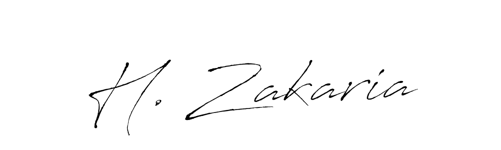 Create a beautiful signature design for name H. Zakaria. With this signature (Antro_Vectra) fonts, you can make a handwritten signature for free. H. Zakaria signature style 6 images and pictures png