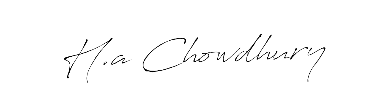 It looks lik you need a new signature style for name H.a Chowdhury. Design unique handwritten (Antro_Vectra) signature with our free signature maker in just a few clicks. H.a Chowdhury signature style 6 images and pictures png