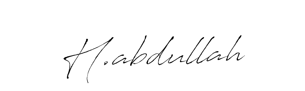 You should practise on your own different ways (Antro_Vectra) to write your name (H.abdullah) in signature. don't let someone else do it for you. H.abdullah signature style 6 images and pictures png