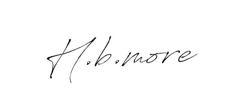 Antro_Vectra is a professional signature style that is perfect for those who want to add a touch of class to their signature. It is also a great choice for those who want to make their signature more unique. Get H.b.more name to fancy signature for free. H.b.more signature style 6 images and pictures png