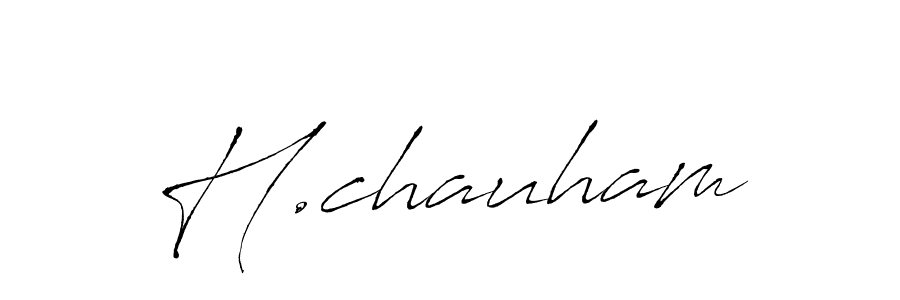 The best way (Antro_Vectra) to make a short signature is to pick only two or three words in your name. The name H.chauham include a total of six letters. For converting this name. H.chauham signature style 6 images and pictures png