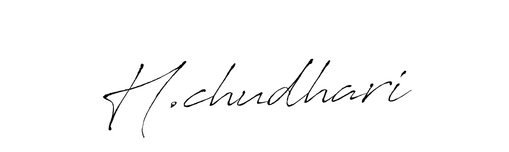 H.chudhari stylish signature style. Best Handwritten Sign (Antro_Vectra) for my name. Handwritten Signature Collection Ideas for my name H.chudhari. H.chudhari signature style 6 images and pictures png