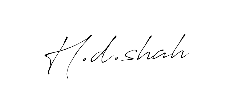 How to make H.d.shah name signature. Use Antro_Vectra style for creating short signs online. This is the latest handwritten sign. H.d.shah signature style 6 images and pictures png