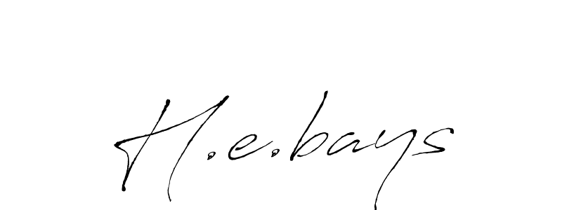 Create a beautiful signature design for name H.e.bays. With this signature (Antro_Vectra) fonts, you can make a handwritten signature for free. H.e.bays signature style 6 images and pictures png