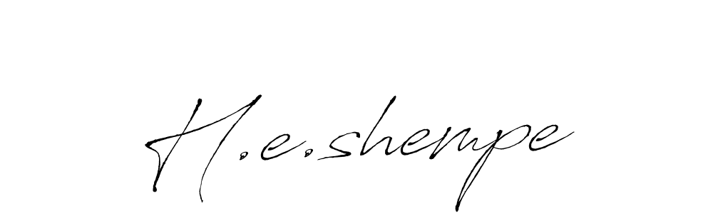 How to make H.e.shempe signature? Antro_Vectra is a professional autograph style. Create handwritten signature for H.e.shempe name. H.e.shempe signature style 6 images and pictures png