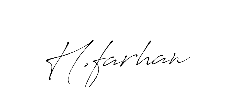 H.farhan stylish signature style. Best Handwritten Sign (Antro_Vectra) for my name. Handwritten Signature Collection Ideas for my name H.farhan. H.farhan signature style 6 images and pictures png