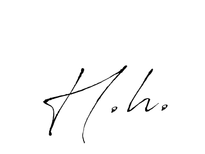 Create a beautiful signature design for name H.h.. With this signature (Antro_Vectra) fonts, you can make a handwritten signature for free. H.h. signature style 6 images and pictures png