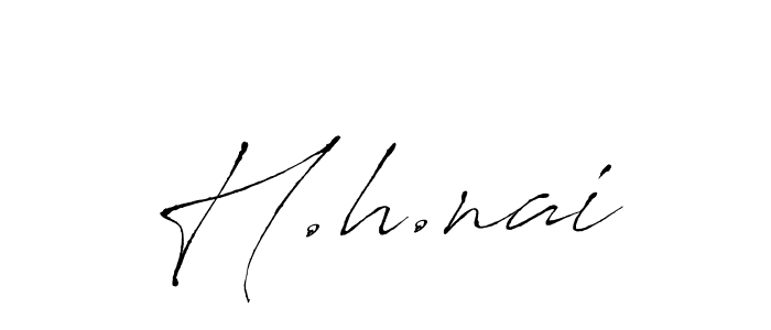 Create a beautiful signature design for name H.h.nai. With this signature (Antro_Vectra) fonts, you can make a handwritten signature for free. H.h.nai signature style 6 images and pictures png