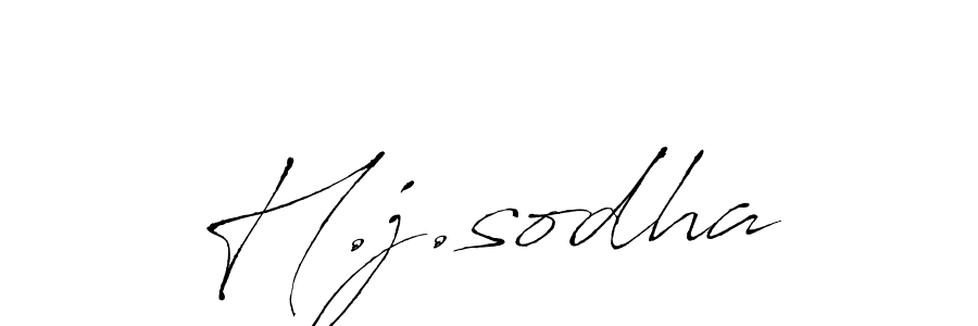 Create a beautiful signature design for name H.j.sodha. With this signature (Antro_Vectra) fonts, you can make a handwritten signature for free. H.j.sodha signature style 6 images and pictures png