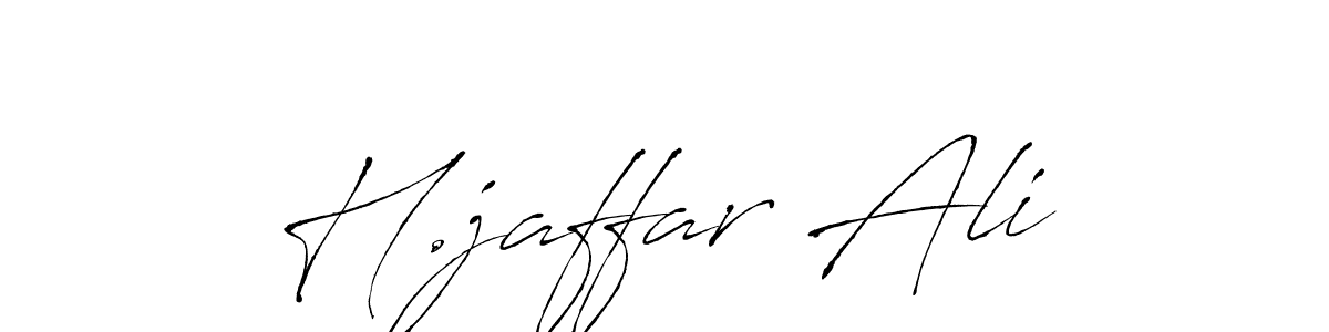 How to make H.jaffar Ali name signature. Use Antro_Vectra style for creating short signs online. This is the latest handwritten sign. H.jaffar Ali signature style 6 images and pictures png