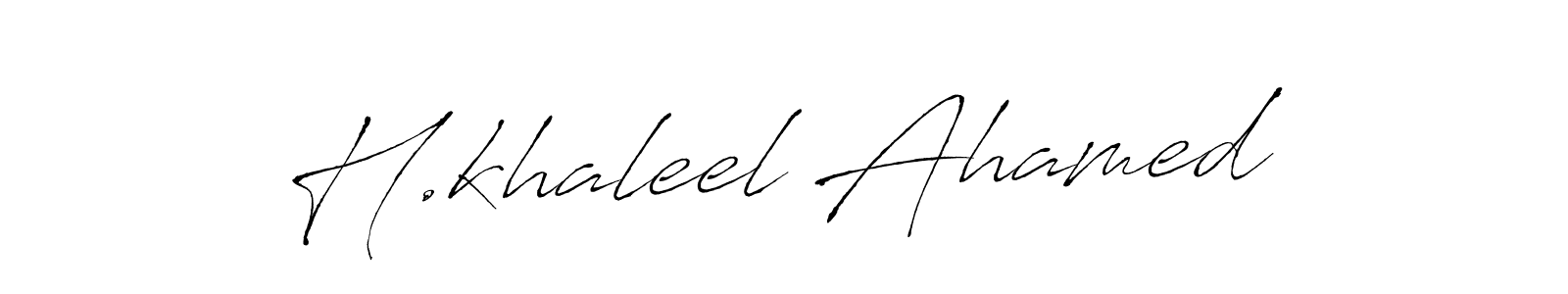 How to make H.khaleel Ahamed signature? Antro_Vectra is a professional autograph style. Create handwritten signature for H.khaleel Ahamed name. H.khaleel Ahamed signature style 6 images and pictures png