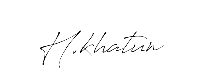 The best way (Antro_Vectra) to make a short signature is to pick only two or three words in your name. The name H.khatun include a total of six letters. For converting this name. H.khatun signature style 6 images and pictures png