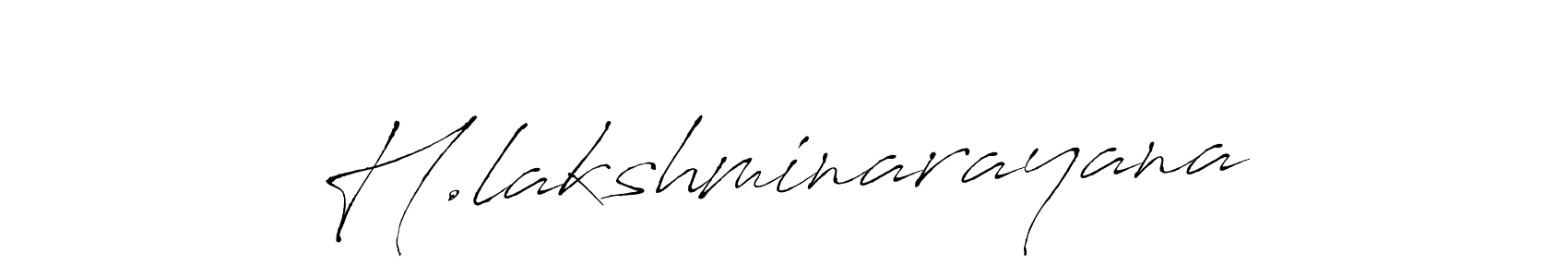 H.lakshminarayana stylish signature style. Best Handwritten Sign (Antro_Vectra) for my name. Handwritten Signature Collection Ideas for my name H.lakshminarayana. H.lakshminarayana signature style 6 images and pictures png