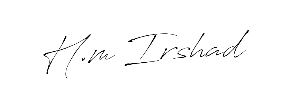 How to make H.m Irshad signature? Antro_Vectra is a professional autograph style. Create handwritten signature for H.m Irshad name. H.m Irshad signature style 6 images and pictures png