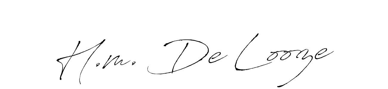 Design your own signature with our free online signature maker. With this signature software, you can create a handwritten (Antro_Vectra) signature for name H.m. De Looze. H.m. De Looze signature style 6 images and pictures png