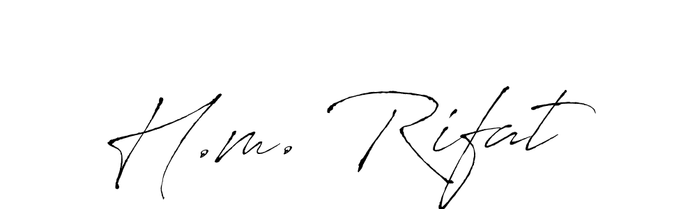 H.m. Rifat stylish signature style. Best Handwritten Sign (Antro_Vectra) for my name. Handwritten Signature Collection Ideas for my name H.m. Rifat. H.m. Rifat signature style 6 images and pictures png