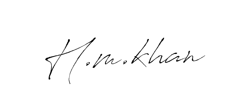 Design your own signature with our free online signature maker. With this signature software, you can create a handwritten (Antro_Vectra) signature for name H.m.khan. H.m.khan signature style 6 images and pictures png