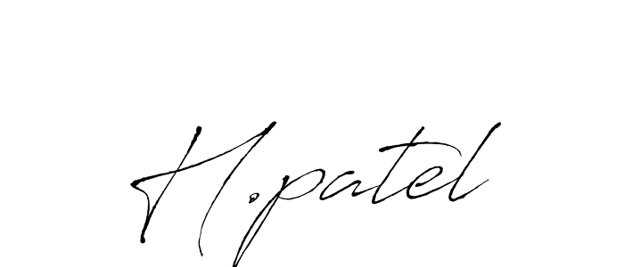 Create a beautiful signature design for name H.patel. With this signature (Antro_Vectra) fonts, you can make a handwritten signature for free. H.patel signature style 6 images and pictures png