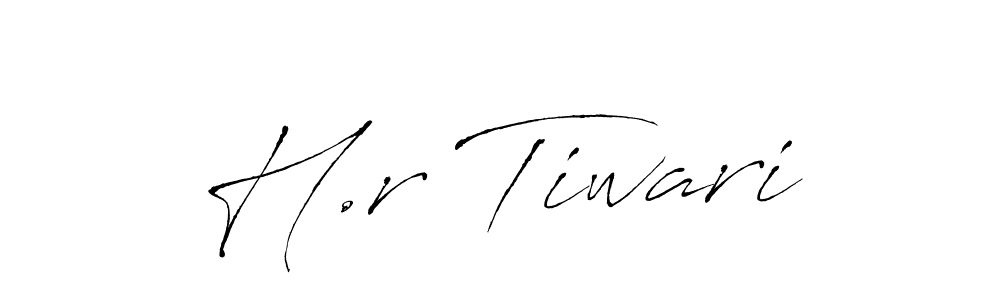 Create a beautiful signature design for name H.r Tiwari. With this signature (Antro_Vectra) fonts, you can make a handwritten signature for free. H.r Tiwari signature style 6 images and pictures png