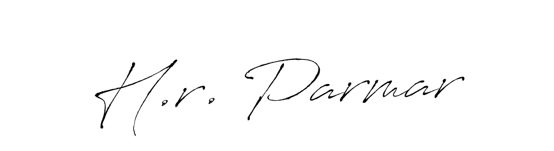 You should practise on your own different ways (Antro_Vectra) to write your name (H.r. Parmar) in signature. don't let someone else do it for you. H.r. Parmar signature style 6 images and pictures png