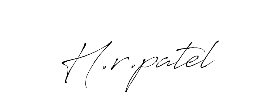 Use a signature maker to create a handwritten signature online. With this signature software, you can design (Antro_Vectra) your own signature for name H.r.patel. H.r.patel signature style 6 images and pictures png