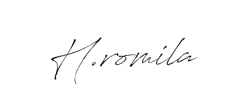 Also You can easily find your signature by using the search form. We will create H.romila name handwritten signature images for you free of cost using Antro_Vectra sign style. H.romila signature style 6 images and pictures png