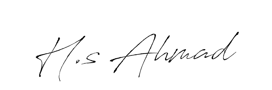 How to make H.s Ahmad signature? Antro_Vectra is a professional autograph style. Create handwritten signature for H.s Ahmad name. H.s Ahmad signature style 6 images and pictures png