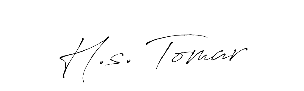 Use a signature maker to create a handwritten signature online. With this signature software, you can design (Antro_Vectra) your own signature for name H.s. Tomar. H.s. Tomar signature style 6 images and pictures png