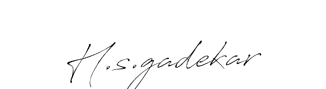 Design your own signature with our free online signature maker. With this signature software, you can create a handwritten (Antro_Vectra) signature for name H.s.gadekar. H.s.gadekar signature style 6 images and pictures png