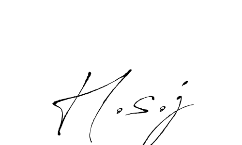 Also we have H.s.j name is the best signature style. Create professional handwritten signature collection using Antro_Vectra autograph style. H.s.j signature style 6 images and pictures png