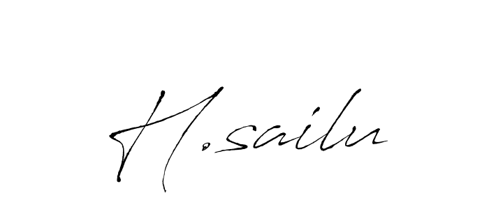 You should practise on your own different ways (Antro_Vectra) to write your name (H.sailu) in signature. don't let someone else do it for you. H.sailu signature style 6 images and pictures png