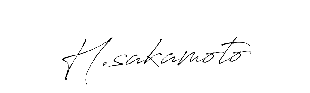 Create a beautiful signature design for name H.sakamoto. With this signature (Antro_Vectra) fonts, you can make a handwritten signature for free. H.sakamoto signature style 6 images and pictures png