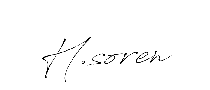 How to make H.soren name signature. Use Antro_Vectra style for creating short signs online. This is the latest handwritten sign. H.soren signature style 6 images and pictures png