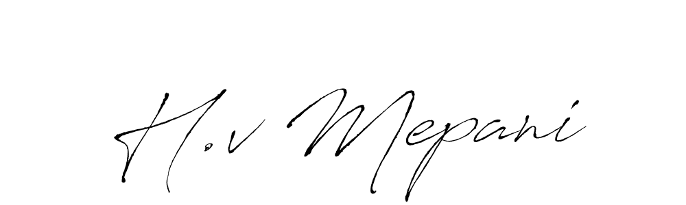 Similarly Antro_Vectra is the best handwritten signature design. Signature creator online .You can use it as an online autograph creator for name H.v Mepani. H.v Mepani signature style 6 images and pictures png
