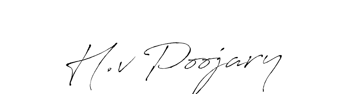 It looks lik you need a new signature style for name H.v Poojary. Design unique handwritten (Antro_Vectra) signature with our free signature maker in just a few clicks. H.v Poojary signature style 6 images and pictures png